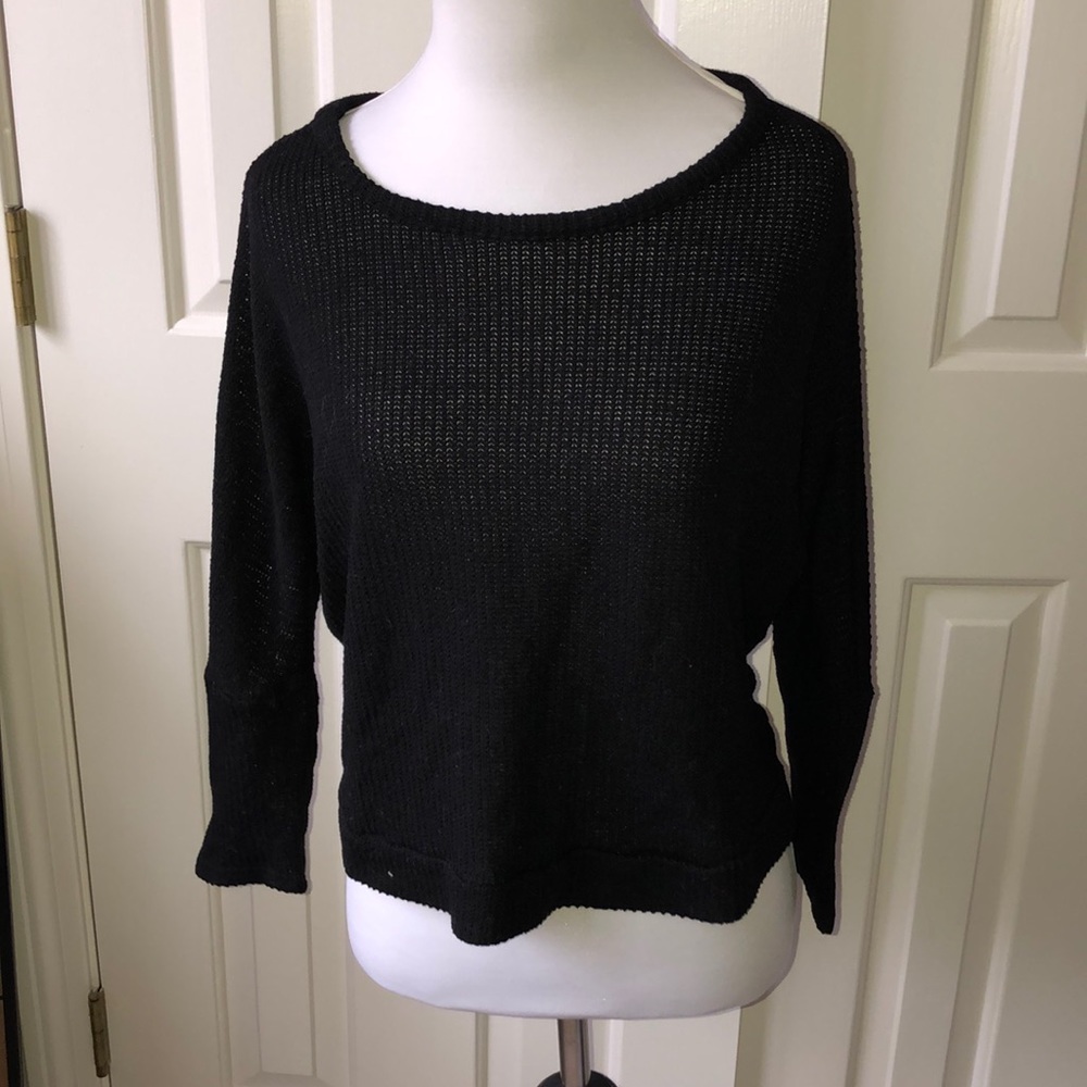 Black reversible sweater